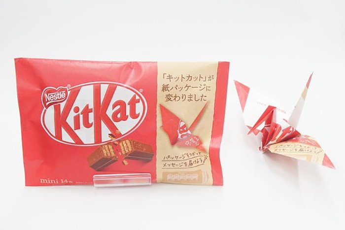 پرندگان اوریگامی - بسته بندی KitKat